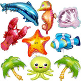 164Pcs/Set Ocean World Birthday Party Decorations Balloons Garland Kit Octopus Foil Balloon Arch