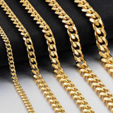 1pc Men's Stainless Steel Cuban Link Chain Necklace, Artificial Jewelry Accessories, 3.0mm/5.0mm/7.0mm Length 60cm/23.62''