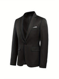 Elegant 3pc Mens Suit Set - Single-Button Blazer, Tailored Vest & Trousers - Ideal for Weddings & Business Events