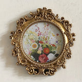 4'' Embossed Vintage Round Photo Frame for Tabletop & Wall Decor, Home Office Decor