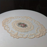 Vintage-Inspired Handmade Crochet Round Tablecloth with Elegant Hollow-Out Design for Home and Living Room Decor