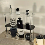 3-Tier Versatile Chic Tabletop Organizer - Detachable Perfume & Cup Holder, Storage Shelf for Home Decor