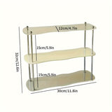 3-Tier Versatile Chic Tabletop Organizer - Detachable Perfume & Cup Holder, Storage Shelf for Home Decor