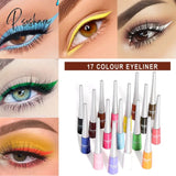 17Color Colorful Eyeliner Matte Smooth Waterproof Liquid Eye Liner Eye Makeup Long Lasting Women Beauty No Smudging Quick Drying