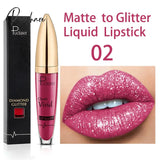 18 Colors Diamond Lip Gloss Waterproof Long Lasting Glitter Lipstick Liquid Shiny Shimmer Pearl