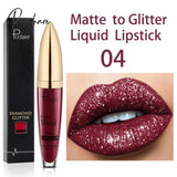 18 Colors Diamond Lip Gloss Waterproof Long Lasting Glitter Lipstick Liquid Shiny Shimmer Pearl