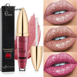 18 Colors Diamond Lip Gloss Waterproof Long Lasting Glitter Lipstick Liquid Shiny Shimmer Pearl