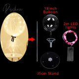 18Inch Transparent Led Bobo Balloons Wedding Decor Glow In The Dark Ballons Diy Birthday Party