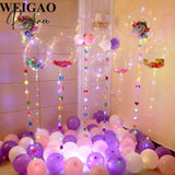 18Inch Transparent Led Bobo Balloons Wedding Decor Glow In The Dark Ballons Diy Birthday Party