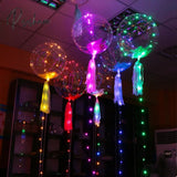 18Inch Transparent Led Bobo Balloons Wedding Decor Glow In The Dark Ballons Diy Birthday Party