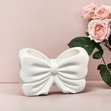 Portable Ceramic Bowknot Toothbrush Holder - No-Drill Bathroom Organizer for Toothbrushes & Toothpaste, for Return School