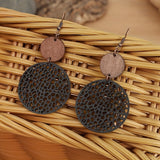 Hollow Out Round Drop Earrings Bohemian Vintage Earrings Jewelry Gift Accessories For Women Fall Winter Ear Ornaments