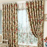 2pcs European Style Garden Curtains for Bedroom, Living Room, Dining Room, Bedroom, Office, Home Decor