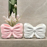 Portable Ceramic Bowknot Toothbrush Holder - No-Drill Bathroom Organizer for Toothbrushes & Toothpaste, for Return School