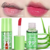 1Pc Aloe Vera Essence Lipstick Color Changing Lip Balm Lipgloss Long Lasting Moisturizing