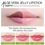 1Pc Aloe Vera Lipstick Lip Tint Color Changing Jelly Lipsticks Balm Hydrating Moisturizing Lasting