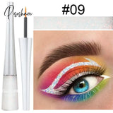 1Pc Colorful Neon Yellow Green Liquid Eyeliner Quick Dry Waterproof Eyes Makeup Eye Liner White