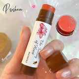 1Pc Fruit Lip Balm Peach Tea Color Gloss Natural Lasting Moisturizing Lighten Lines Changing Jelly