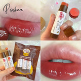 1Pc Fruit Lip Balm Peach Tea Color Gloss Natural Lasting Moisturizing Lighten Lines Changing Jelly