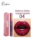 1Pc Glitter Diamond Liquid Lipstick Waterproof Long Lasting Non-Stick Cup Pearl Shiny Matte Lip