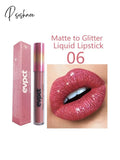 1Pc Glitter Diamond Liquid Lipstick Waterproof Long Lasting Non-Stick Cup Pearl Shiny Matte Lip