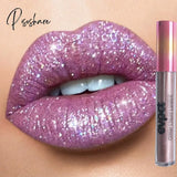 1Pc Glitter Diamond Liquid Lipstick Waterproof Long Lasting Non-Stick Cup Pearl Shiny Matte Lip