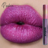 1Pc Glitter Diamond Liquid Lipstick Waterproof Long Lasting Non-Stick Cup Pearl Shiny Matte Lip