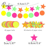 1Pc Luminous Tape Hanging Round Dot/Star Garlands Glow In The Dark Neon Tape For Children Party