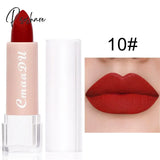 1Pc Matte Nude Lipstick Waterproof Long Lasting Non-Stick Cup Sexy Red Pink Velvet Lipsticks Women