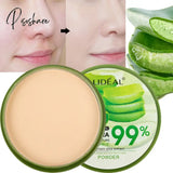 1Pc Waterproof 99% Aloe Vera Moisturizing Face Powder Smoothing Pressed Breathable Makeup Concealer