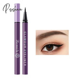 1Pc Waterproof Eyeliner Liquid Pen Long Lasting Quick Drying Smooth Makeup Beauty Matte Black Stamp