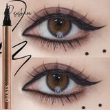 1Pc Waterproof Eyeliner Liquid Pen Long Lasting Quick Drying Smooth Makeup Beauty Matte Black Stamp