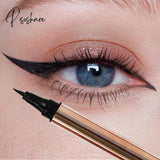 1Pc Waterproof Eyeliner Liquid Pen Long Lasting Quick Drying Smooth Makeup Beauty Matte Black Stamp