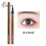 1Pc Waterproof Eyeliner Liquid Pen Long Lasting Quick Drying Smooth Makeup Beauty Matte Black Stamp