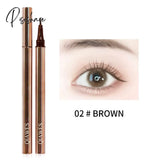 1Pc Waterproof Eyeliner Liquid Pen Long Lasting Quick Drying Smooth Makeup Beauty Matte Black Stamp