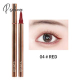 1Pc Waterproof Eyeliner Liquid Pen Long Lasting Quick Drying Smooth Makeup Beauty Matte Black Stamp