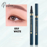 1Pc Weatproof Liquid Eyeliner Pencil Quick Dry Smudge-Proof Long-Lasting Black Brown White Pen Eye