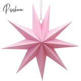 1Pcs 27Cm 3D Angles Paper Star Hanging Reusable Christmas Party Tree Ornament Home Wedding Bedroom