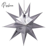 1Pcs 27Cm 3D Angles Paper Star Hanging Reusable Christmas Party Tree Ornament Home Wedding Bedroom