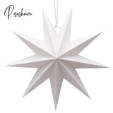 1Pcs 27Cm 3D Angles Paper Star Hanging Reusable Christmas Party Tree Ornament Home Wedding Bedroom