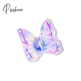 1Pcs Ins Little Butterfly Stud Tragus Earring For Women Acrylic Rainbow Titanium Steel Screw