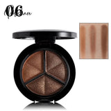 1Pcs Matte Glitter Eyeshadow Palette Waterproof Nude Brown Grey Smoky Shimmer Eye Shadow Pigment