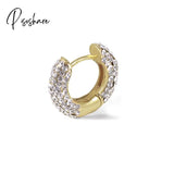 1Pcs New Fashion Multicolor Bead Hoop Earrings Women Elegant Round Gold Plated Shape Boho Party