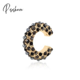 1Pcs New Fashion Multicolor Bead Hoop Earrings Women Elegant Round Gold Plated Shape Boho Party