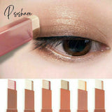 1Pcs Professional 2 In 1 Double Color Gradient Velvet Eye Shadow Stick Lazy Makeup Waterproof