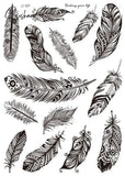1Pcs Temporary Tattoo Sticker Waterproof Black Retro Hand Back Pattern Mandala Flower Clavicle 04