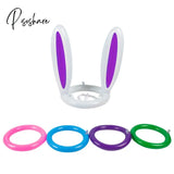 1Set 4 Rings Easter Inflatable Bunny Ring Toss Games Kids Happy Party Decor Game For Favors