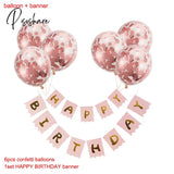 1St 1 2 3 4 5 6 7 8 9 Years Old Happy Birthday Number Foil Balloons Baby Girl First Party