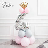 1St 1 2 3 4 5 6 7 8 9 Years Old Happy Birthday Number Foil Balloons Baby Girl First Party