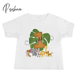 1St First Wild One 1 Year Old Animal Lion T Shirt Woodland Jungle Safari Themed Boy Birthday